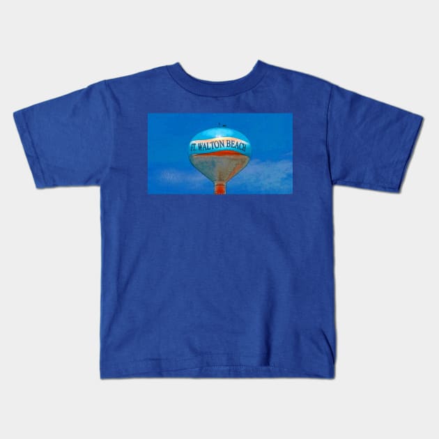 Beach ball water tower FWB Florida Kids T-Shirt by dltphoto